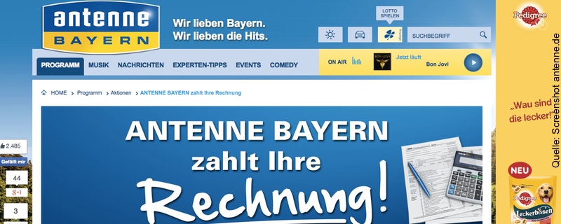 „Antenne Bayern zahlt Ihre Rechnung“ – Das Spiel mit den Sehnsüchten